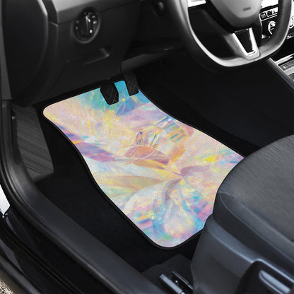 Bright Holographic Print Front and Back Car Floor Mats