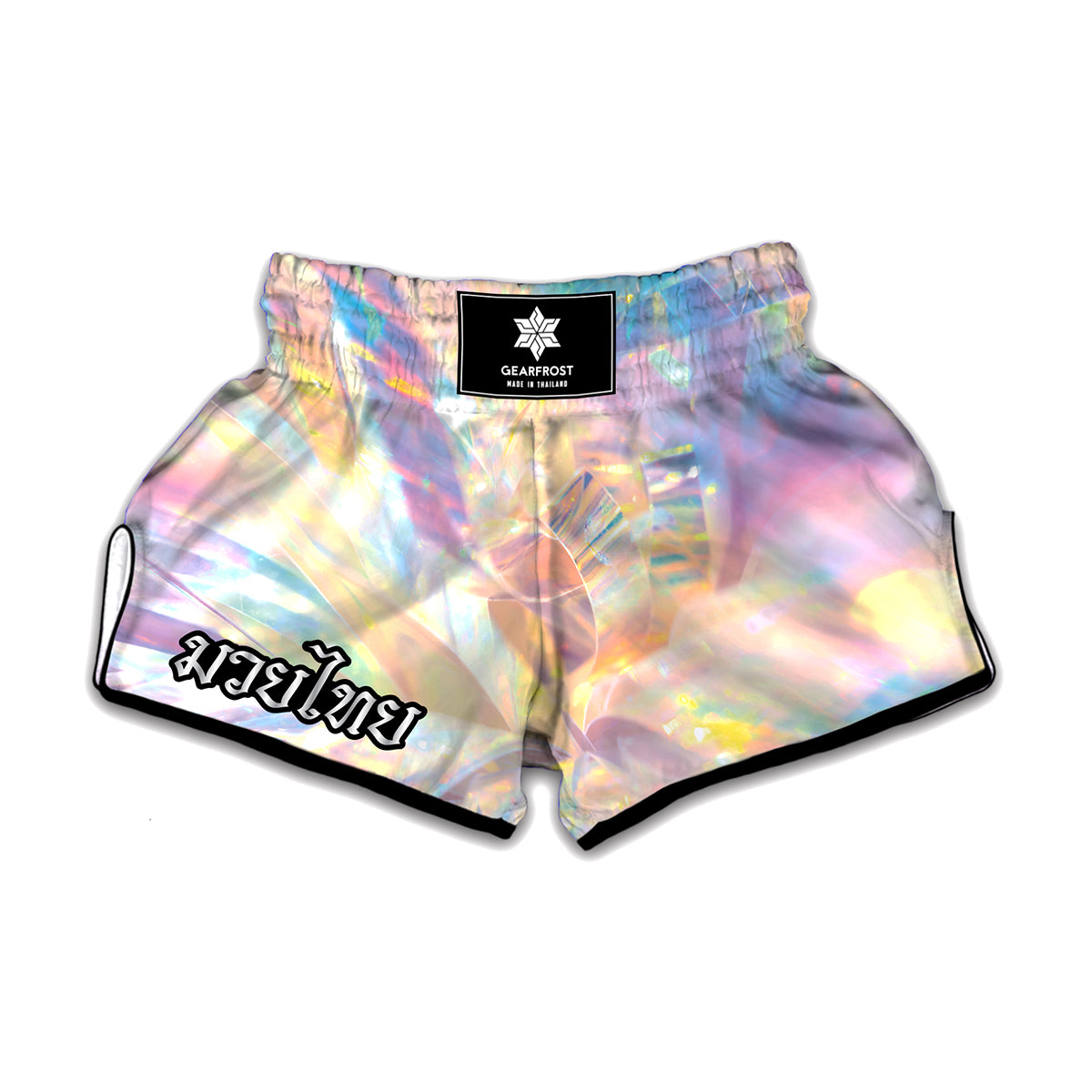 Bright Holographic Print Muay Thai Boxing Shorts