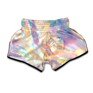 Bright Holographic Print Muay Thai Boxing Shorts