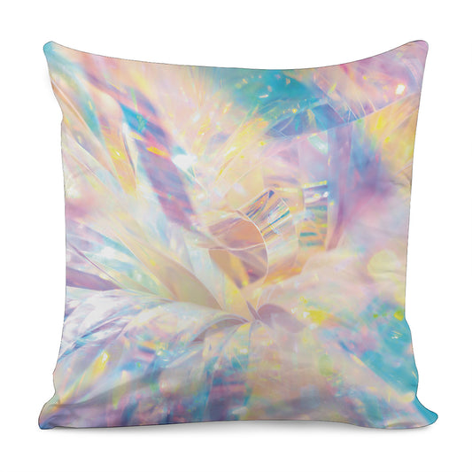 Bright Holographic Print Pillow Cover