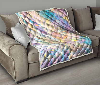 Bright Holographic Print Quilt