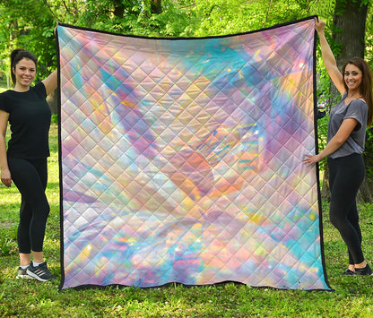 Bright Holographic Print Quilt