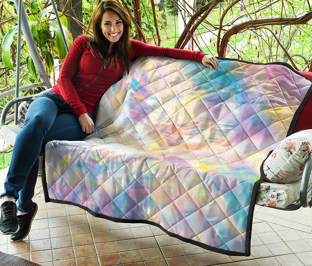 Bright Holographic Print Quilt