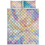 Bright Holographic Print Quilt Bed Set