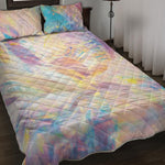 Bright Holographic Print Quilt Bed Set