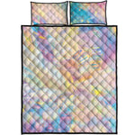 Bright Holographic Print Quilt Bed Set