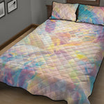 Bright Holographic Print Quilt Bed Set
