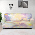 Bright Holographic Print Sofa Cover