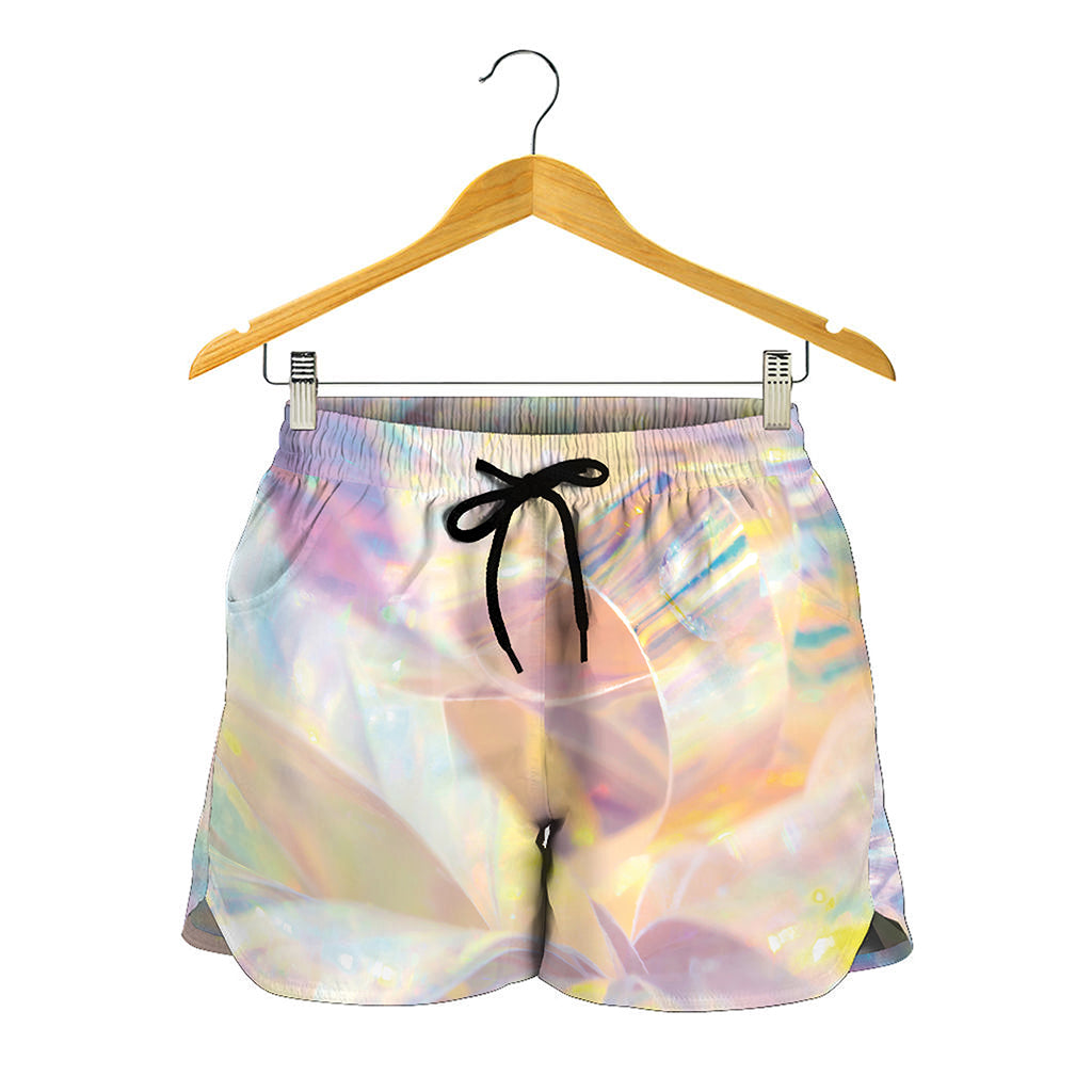 Bright Holographic Print Women's Shorts