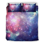 Bright Red Blue Stars Galaxy Space Print Duvet Cover Bedding Set GearFrost