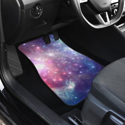 Bright Red Blue Stars Galaxy Space Print Front Car Floor Mats GearFrost
