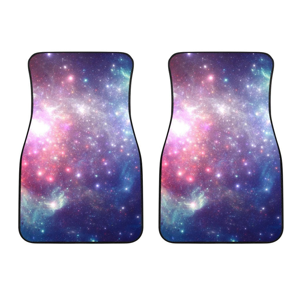 Bright Red Blue Stars Galaxy Space Print Front Car Floor Mats GearFrost