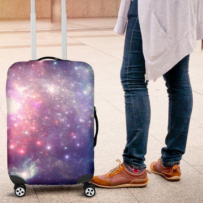 Bright Red Blue Stars Galaxy Space Print Luggage Cover GearFrost