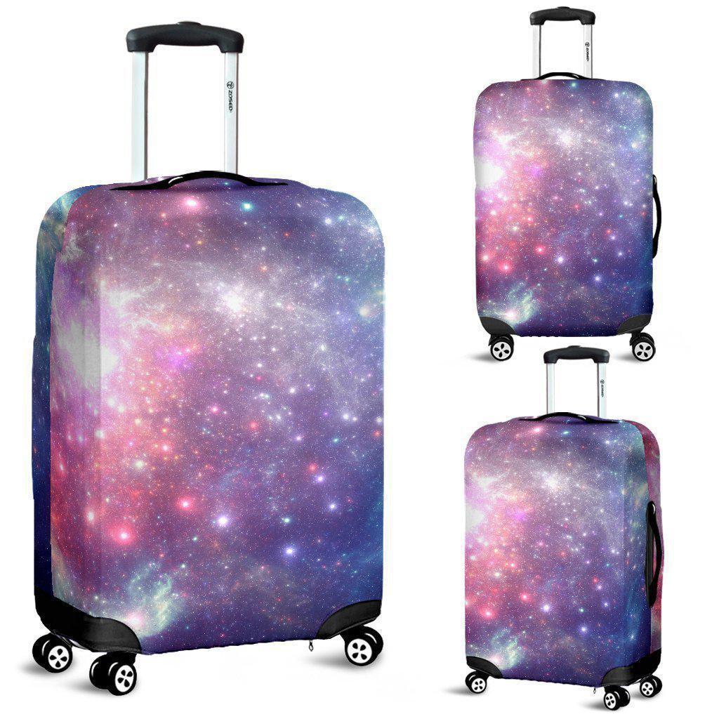Bright Red Blue Stars Galaxy Space Print Luggage Cover GearFrost