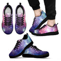 Bright Red Blue Stars Galaxy Space Print Black Running Shoes