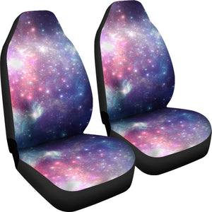 Bright Red Blue Stars Galaxy Space Print Universal Fit Car Seat Covers GearFrost