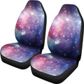 Bright Red Blue Stars Galaxy Space Print Universal Fit Car Seat Covers