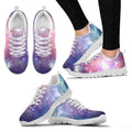 Bright Red Blue Stars Galaxy Space Print White Running Shoes
