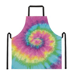 Bright Spiral Tie Dye Print Apron