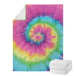 Bright Spiral Tie Dye Print Blanket