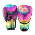 Bright Spiral Tie Dye Print Boxing Gloves