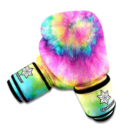 Bright Spiral Tie Dye Print Boxing Gloves