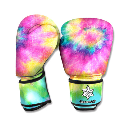 Bright Spiral Tie Dye Print Boxing Gloves