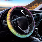 Bright Spiral Tie Dye Print Car Steering Wheel Cover