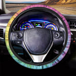 Bright Spiral Tie Dye Print Car Steering Wheel Cover