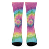 Bright Spiral Tie Dye Print Crew Socks