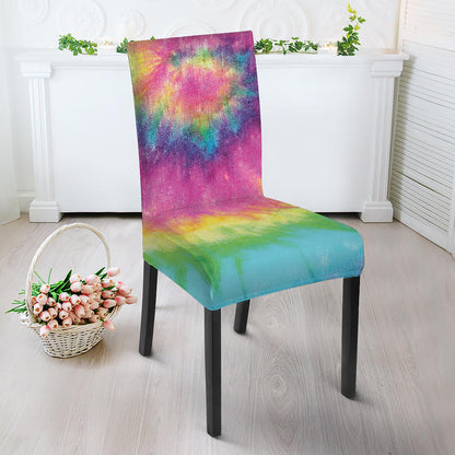 Bright Spiral Tie Dye Print Dining Chair Slipcover