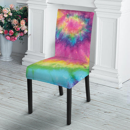 Bright Spiral Tie Dye Print Dining Chair Slipcover