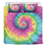 Bright Spiral Tie Dye Print Duvet Cover Bedding Set