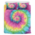 Bright Spiral Tie Dye Print Duvet Cover Bedding Set
