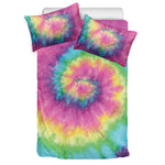 Bright Spiral Tie Dye Print Duvet Cover Bedding Set