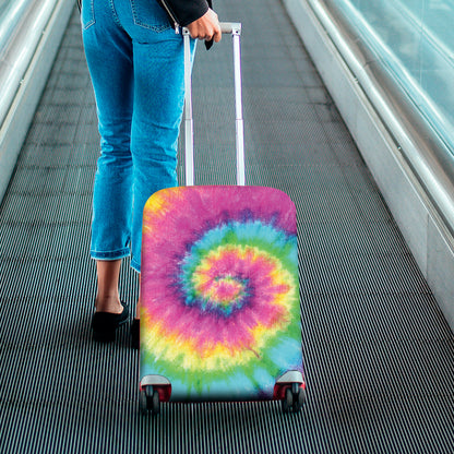 Bright Spiral Tie Dye Print Luggage Cover