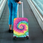 Bright Spiral Tie Dye Print Luggage Cover