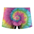 Bright Spiral Tie Dye Print Men's Boxer Briefs