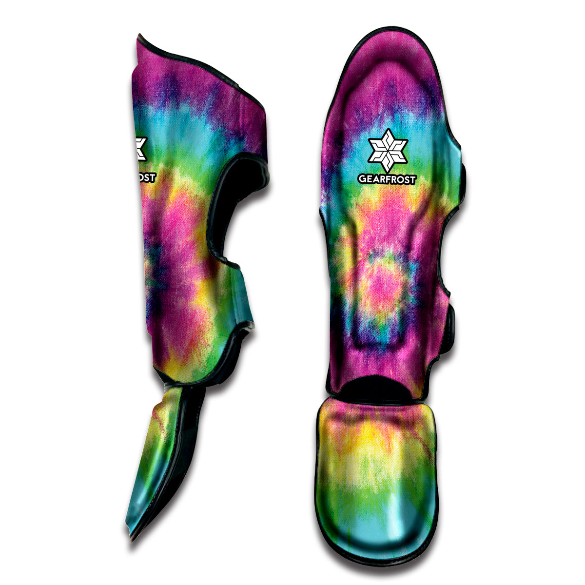 Bright Spiral Tie Dye Print Muay Thai Shin Guard