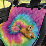 Bright Spiral Tie Dye Print Pet Car Back Seat Cover