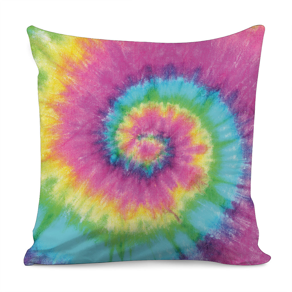 Bright Spiral Tie Dye Print Pillow Cover