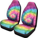 Bright Spiral Tie Dye Print Universal Fit Car Seat Covers