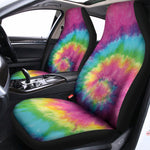 Bright Spiral Tie Dye Print Universal Fit Car Seat Covers