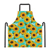 Bright Sunflower Pattern Print Apron