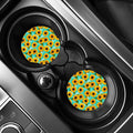 Bright Sunflower Pattern Print Car Coasters