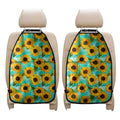 Bright Sunflower Pattern Print Car Seat Organizers