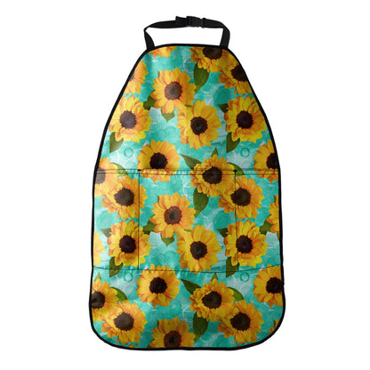 Bright Sunflower Pattern Print Car Seat Organizers