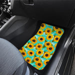 Bright Sunflower Pattern Print Front Car Floor Mats