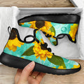 Bright Sunflower Pattern Print Mesh Knit Shoes
