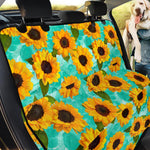 Bright Sunflower Pattern Print Pet Car Back Seat Cover